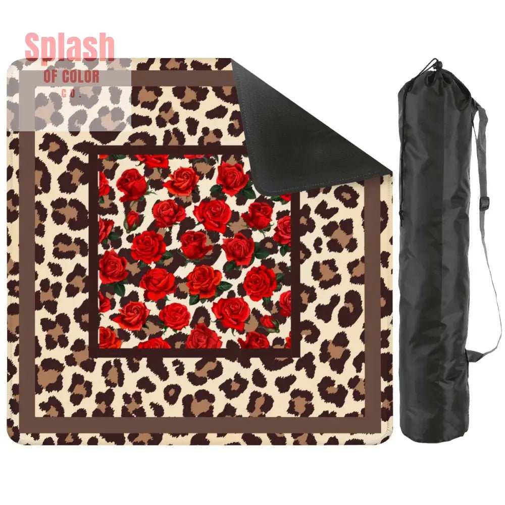 Leopard Print Wild Things, Mahjong Mat Roses And Animal Print - Splash of Color co.