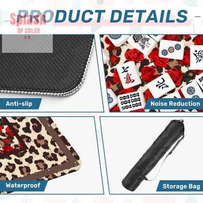 Leopard Print Wild Things, Mahjong Mat Roses And Animal Print - Splash of Color co.