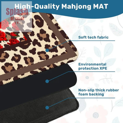 Leopard Print Wild Things, Mahjong Mat Roses And Animal Print - Splash of Color co.