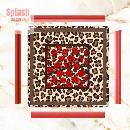 Leopard Print Wild Things, Mahjong Mat Roses And Animal Print - Splash of Color co.