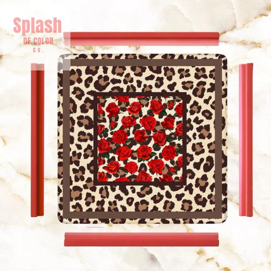 Leopard Print Wild Things, Mahjong Mat Roses And Animal Print - Splash of Color co.