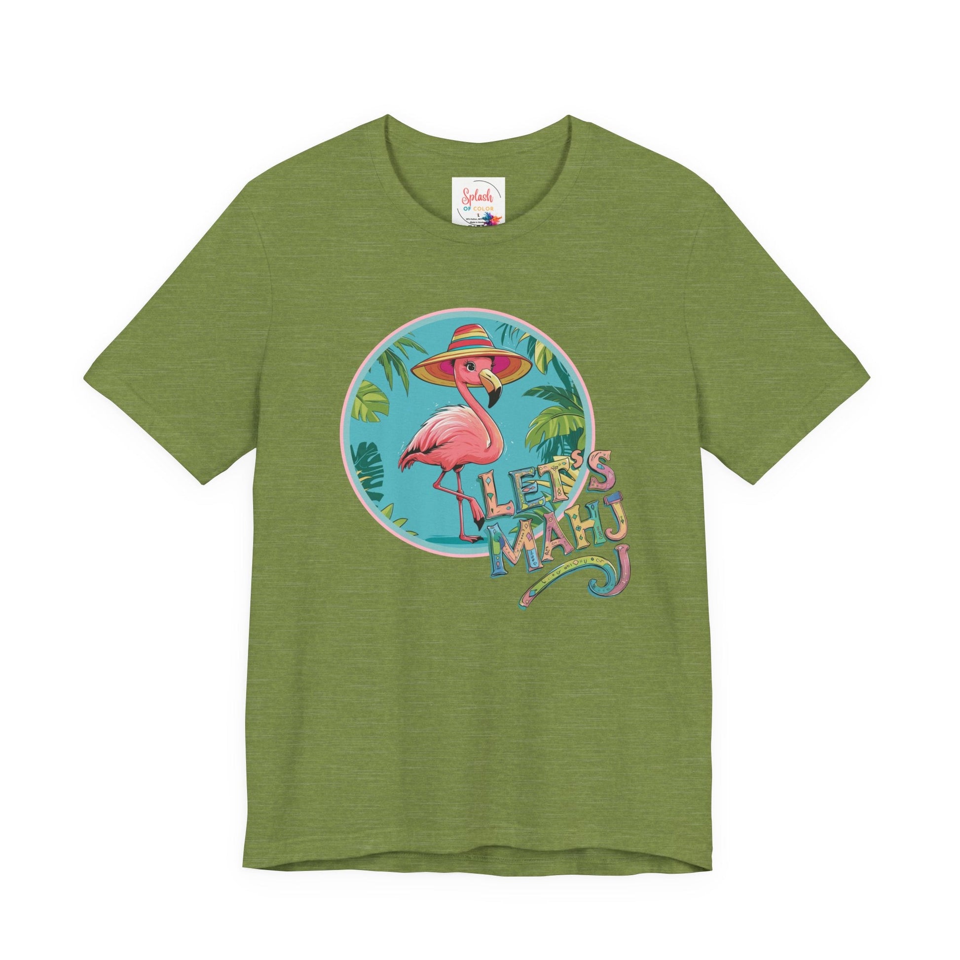 Let’s Mahj Tee Mahjong Game Night Tee Mahj Group Tee Mahj Mom Mahjong Gifts Tropical Flamingo Tee - T-Shirt