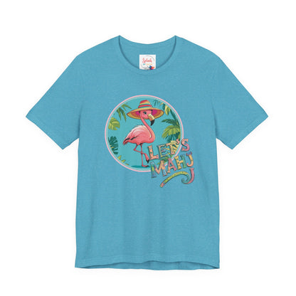 Let’s Mahj Tee Mahjong Game Night Tee Mahj Group Tee Mahj Mom Mahjong Gifts Tropical Flamingo Tee - T-Shirt
