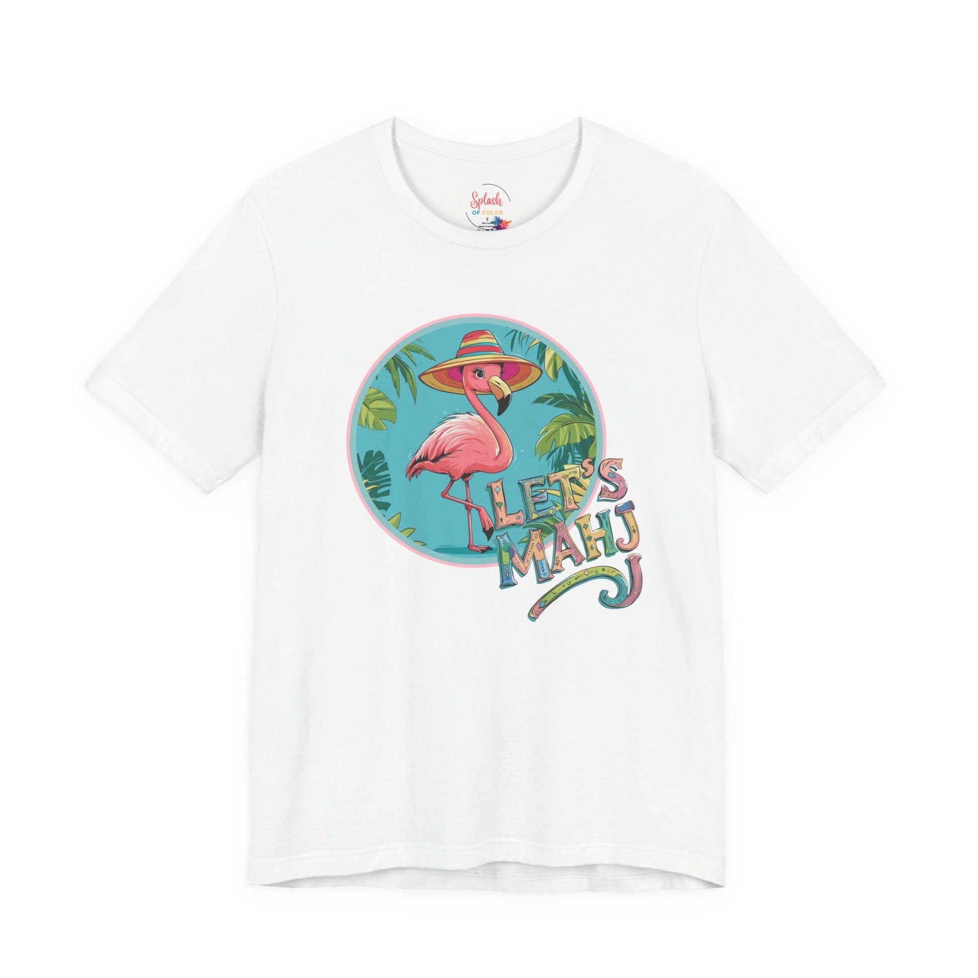 Let’s Mahj Tee Mahjong Game Night Tee Mahj Group Tee Mahj Mom Mahjong Gifts Tropical Flamingo Tee - T-Shirt