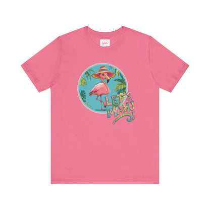 Let’s Mahj Tee Mahjong Game Night Tee Mahj Group Tee Mahj Mom Mahjong Gifts Tropical Flamingo Tee - Charity Pink / S