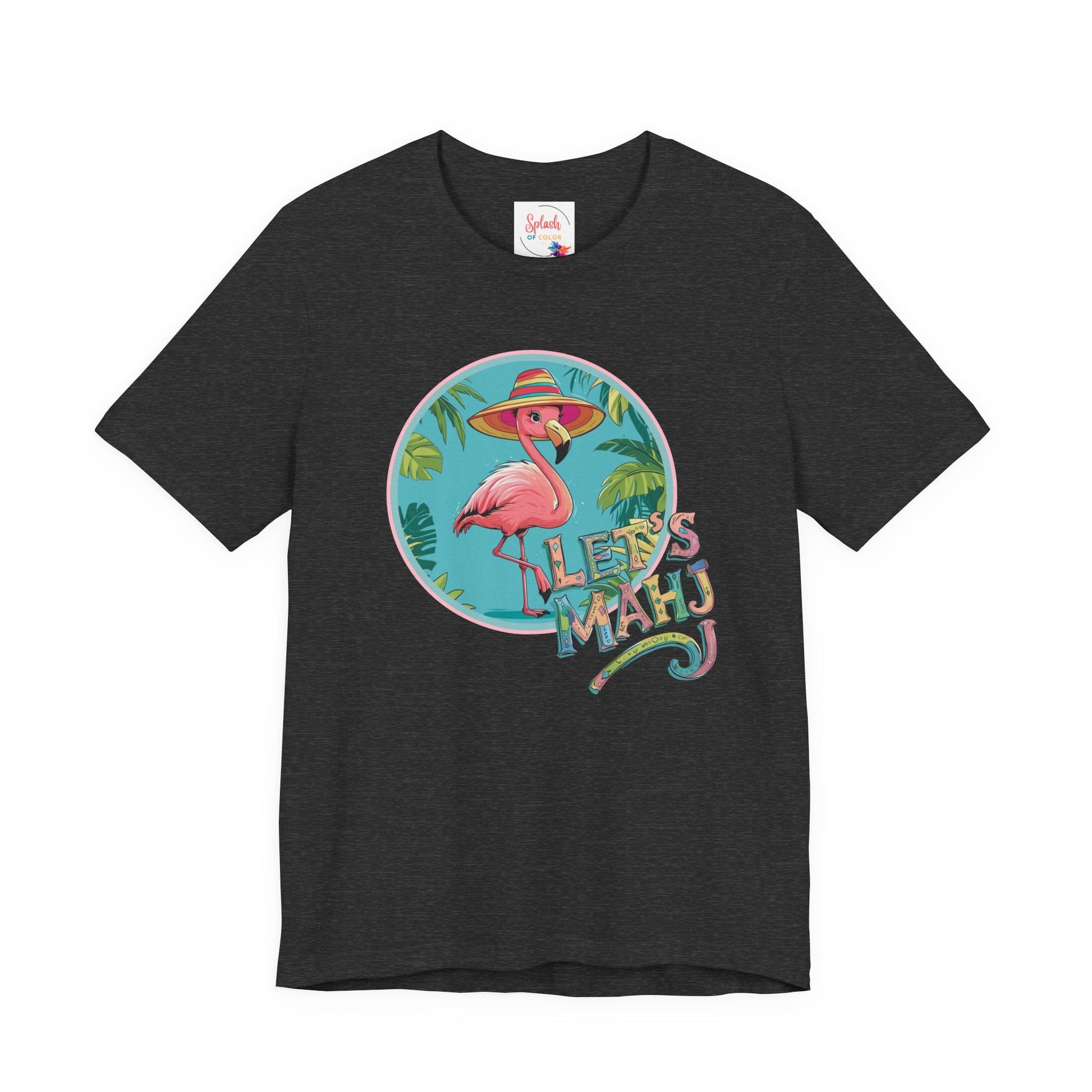 Let’s Mahj Tee Mahjong Game Night Tee Mahj Group Tee Mahj Mom Mahjong Gifts Tropical Flamingo Tee - T-Shirt