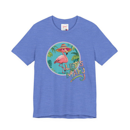 Let’s Mahj Tee Mahjong Game Night Tee Mahj Group Tee Mahj Mom Mahjong Gifts Tropical Flamingo Tee - T-Shirt