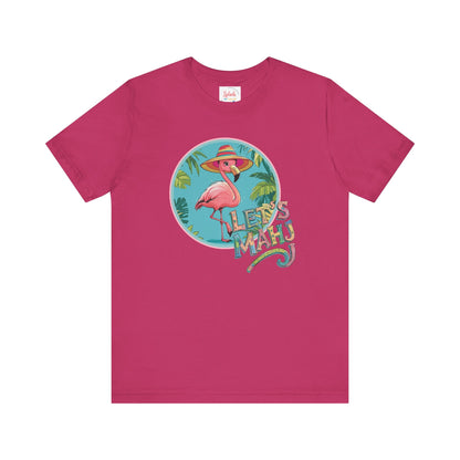 Let’s Mahj Tee Mahjong Game Night Tee Mahj Group Tee Mahj Mom Mahjong Gifts Tropical Flamingo Tee - Berry / S - T-Shirt