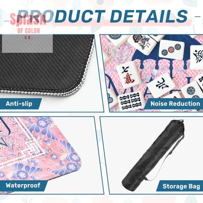 Mahj On, Pretty In Pink Pastels Parasol Umbrella, Mahjong Mat - Splash of Color co.