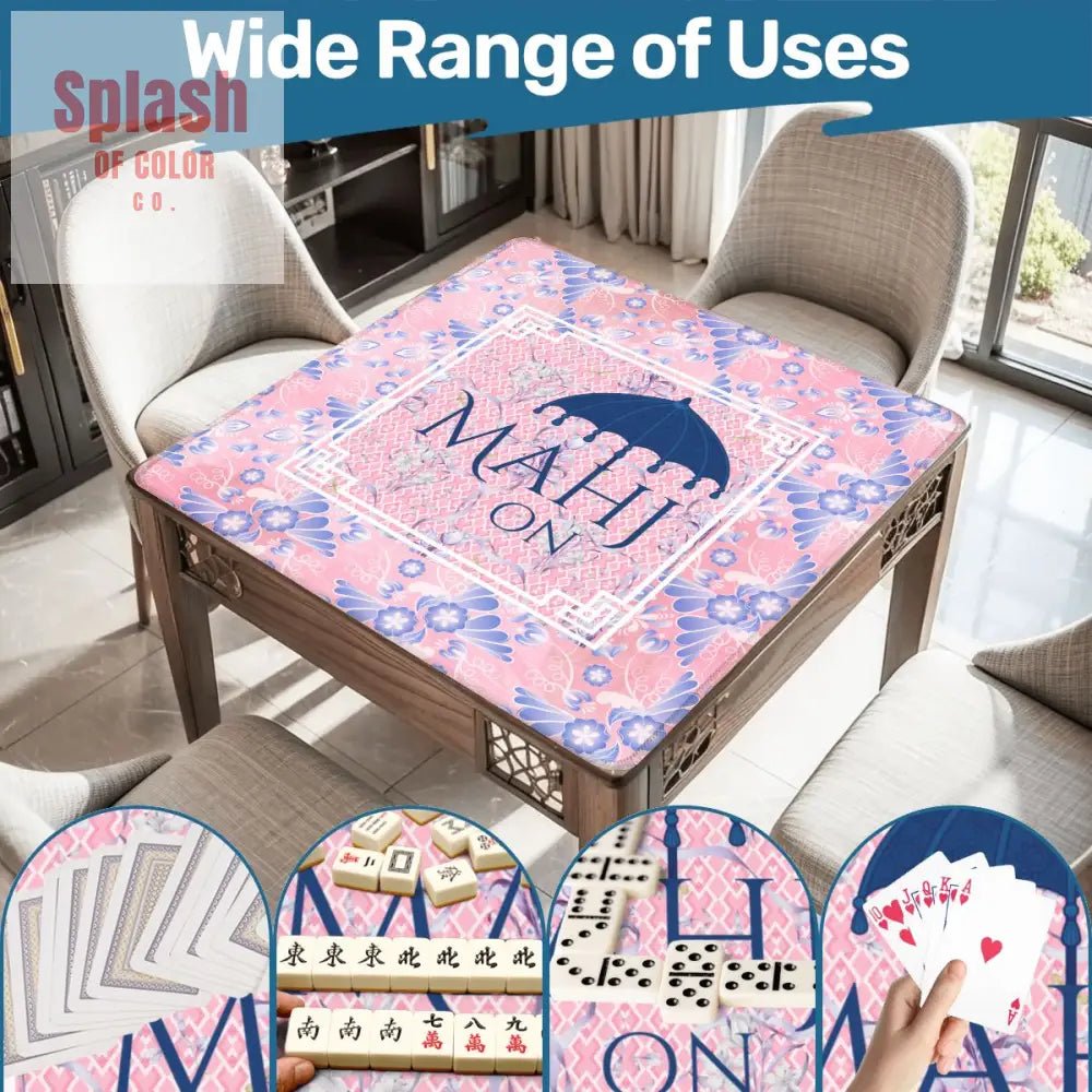 Mahj On, Pretty In Pink Pastels Parasol Umbrella, Mahjong Mat - Splash of Color co.
