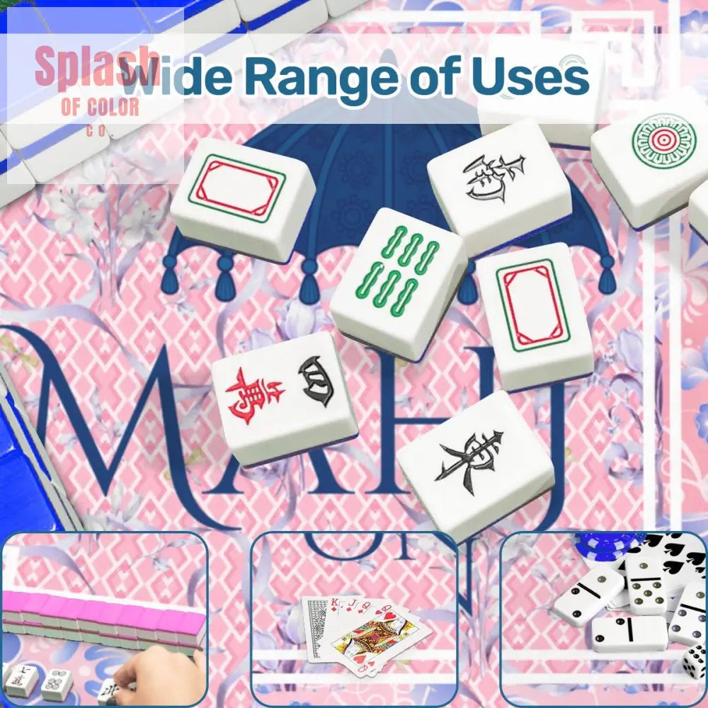 Mahj On, Pretty In Pink Pastels Parasol Umbrella, Mahjong Mat - Splash of Color co.