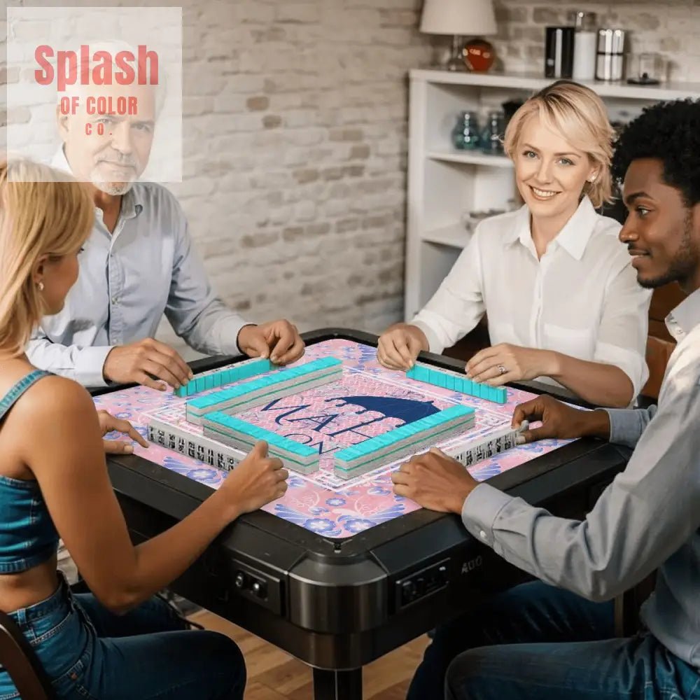 Mahj On, Pretty In Pink Pastels Parasol Umbrella, Mahjong Mat - Splash of Color co.