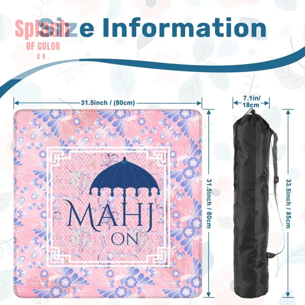 Mahj On, Pretty In Pink Pastels Parasol Umbrella, Mahjong Mat - Splash of Color co.
