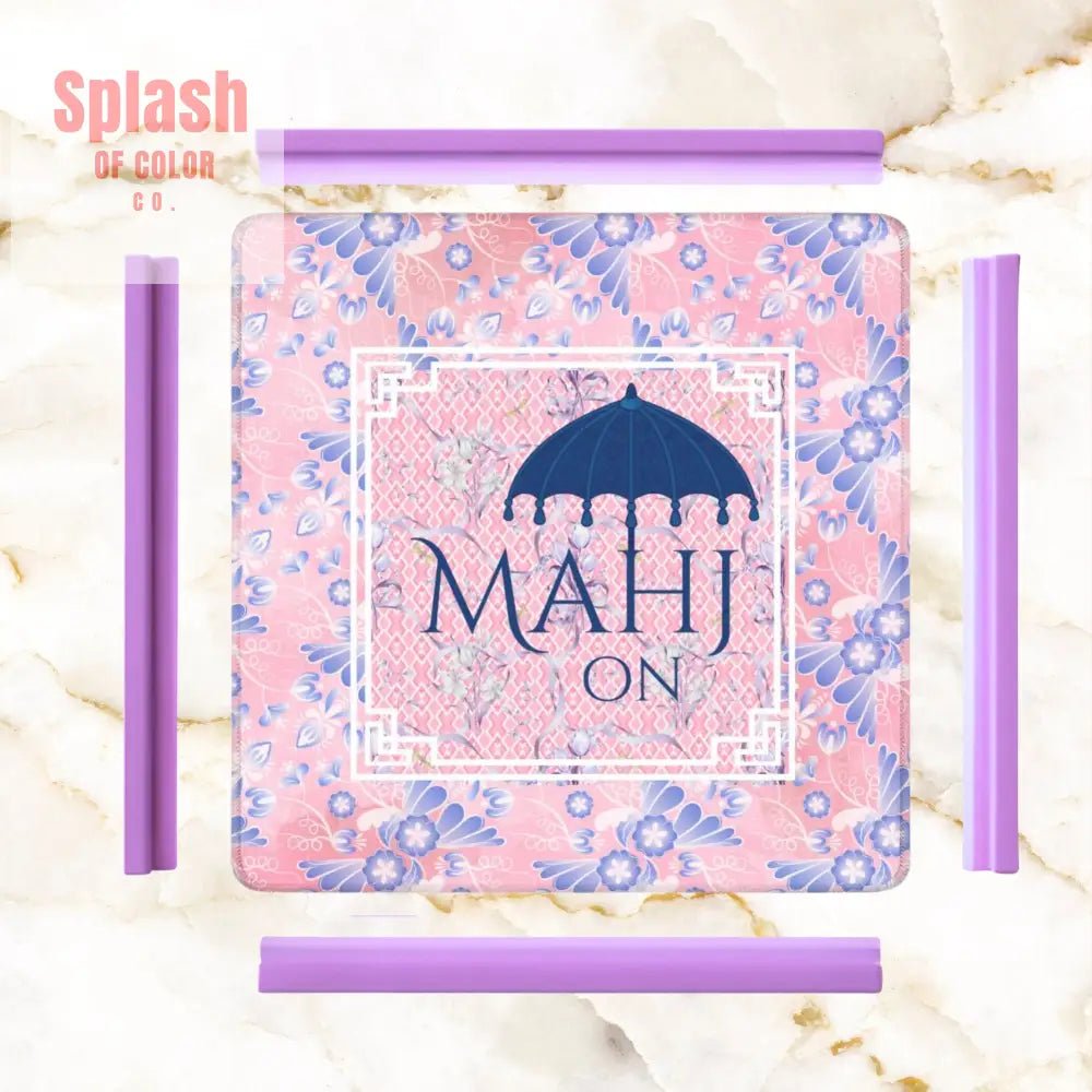 Mahj On, Pretty In Pink Pastels Parasol Umbrella, Mahjong Mat - Splash of Color co.