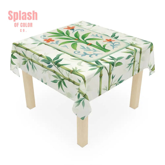 Mahjong Bamboo Game Night Tablecloth Green Bamboo MAHJ Chinese Tile Cover Mahjong Lover Gift - One size / White - Home