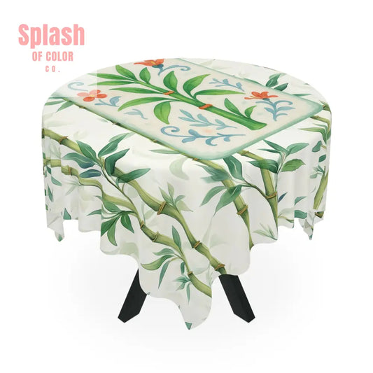 Mahjong Bamboo Game Night Tablecloth Green Bamboo MAHJ Chinese Tile Cover Mahjong Lover Gift - One size / White - Home