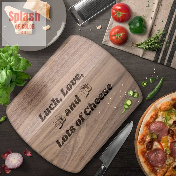 Mahjong Chacuteirie Board,Luck Love And Lots Of Cheese - Splash of Color co.