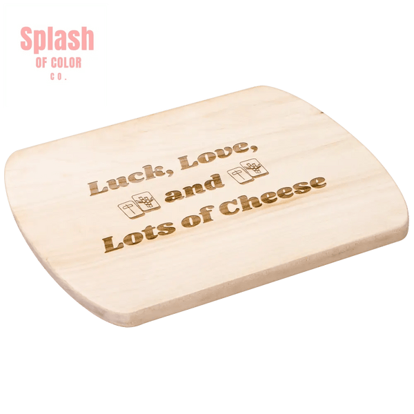 Mahjong Chacuteirie Board,Luck Love And Lots Of Cheese - Splash of Color co.