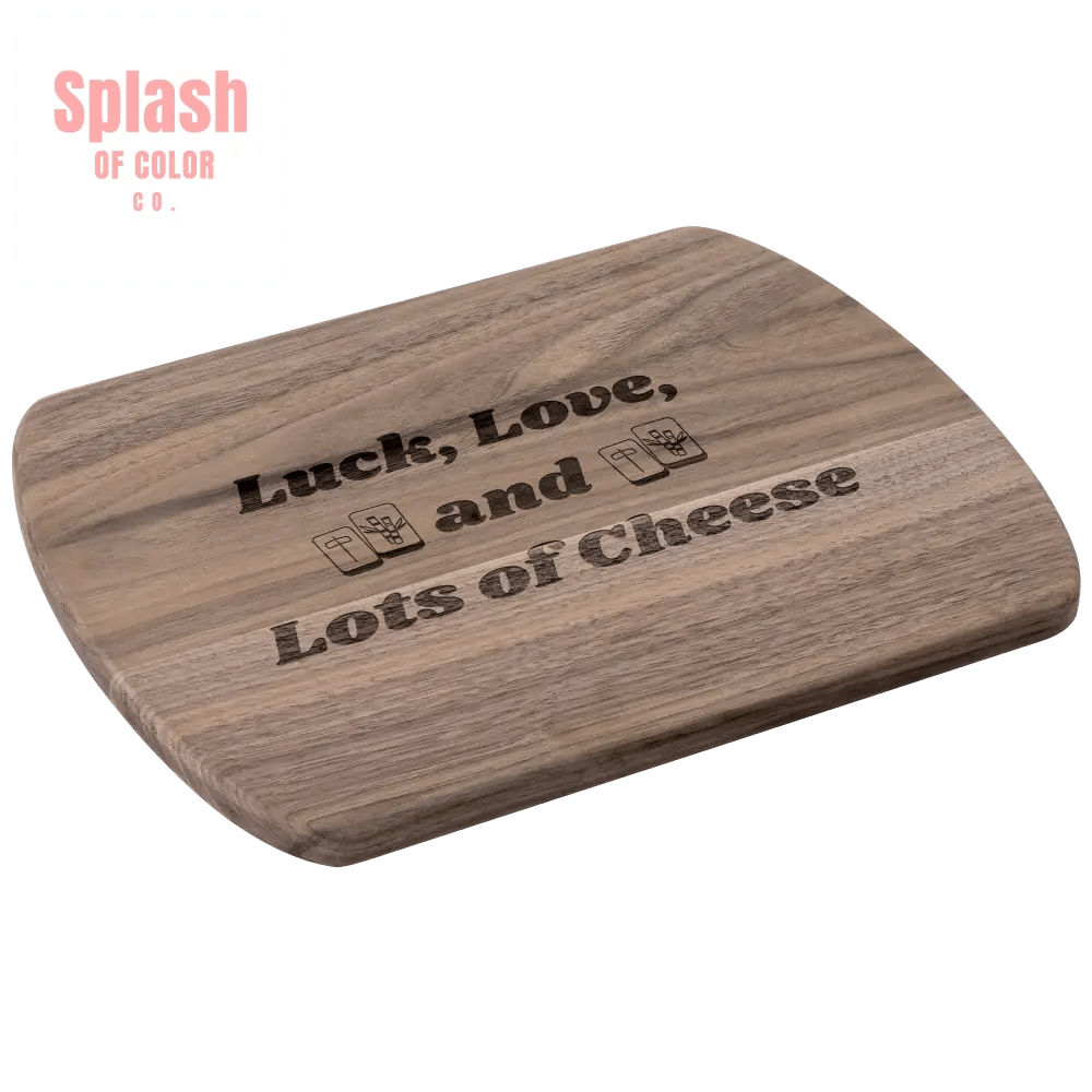 Mahjong Chacuteirie Board,Luck Love And Lots Of Cheese - Splash of Color co.