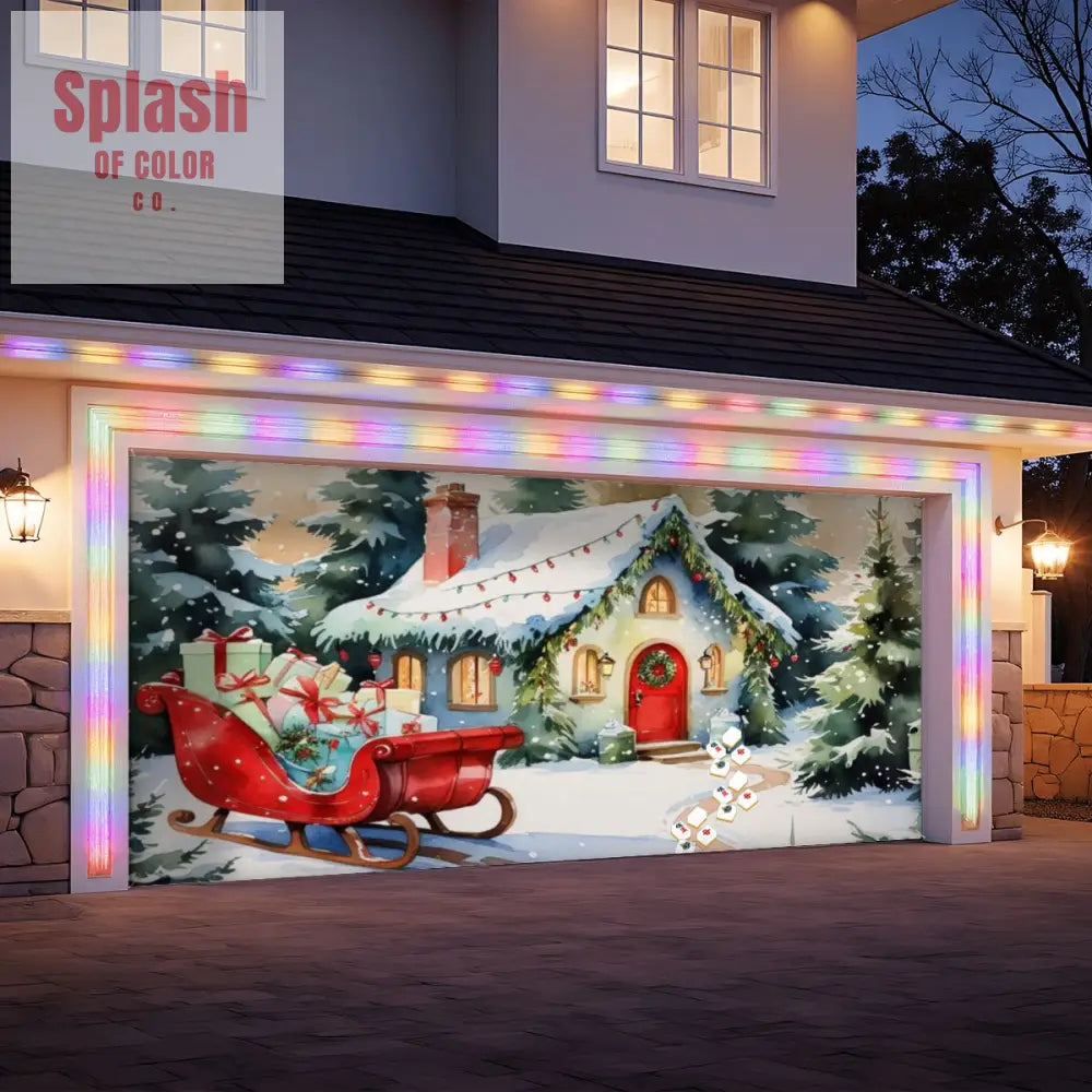 Mahjong Christmas Backdrop Banner Focal Wall Or Garage Door Banner Backdrop 158’’x70’’ Home Accessories