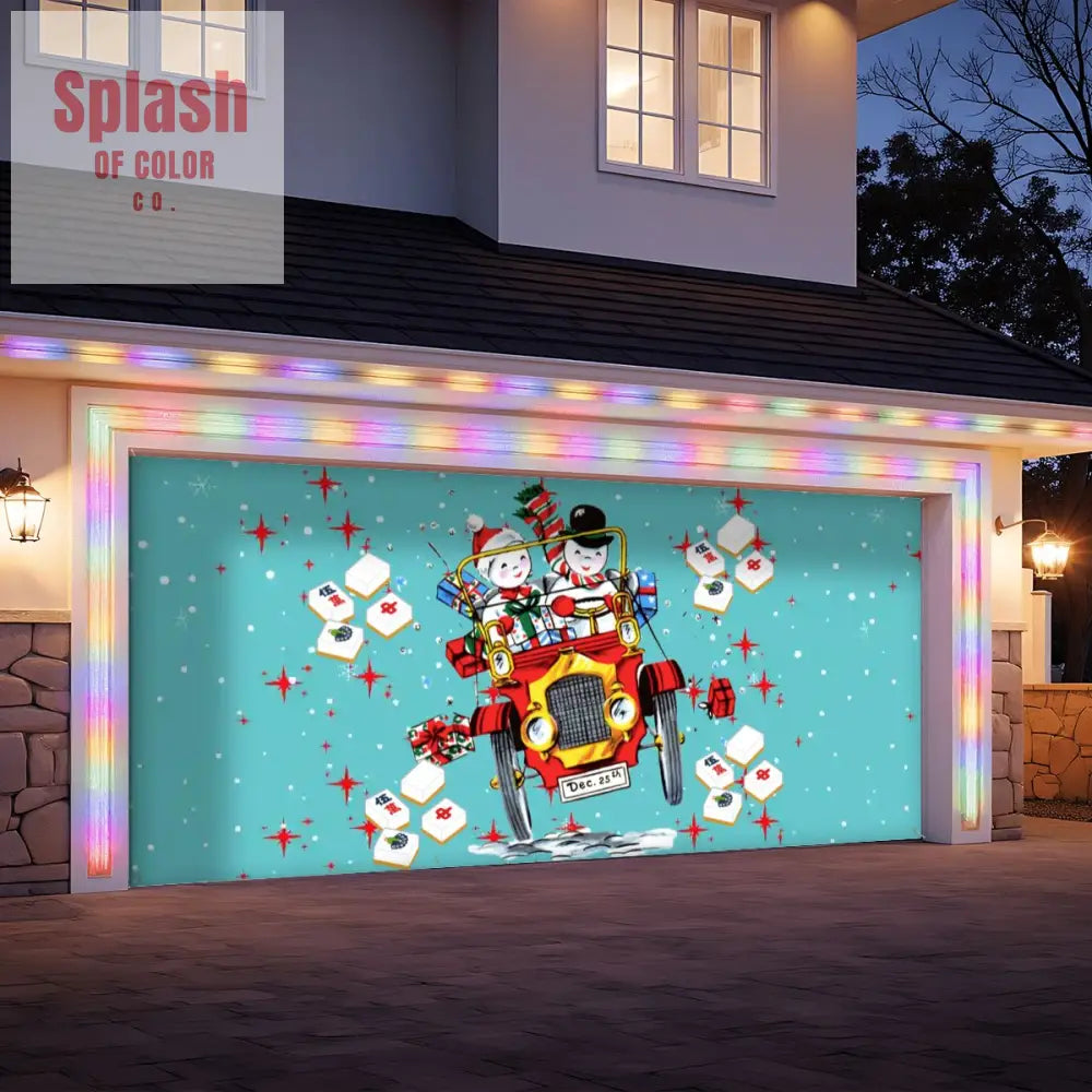 Garage Door Banner Backdrop - 158’’x70’’ - Home Accessories