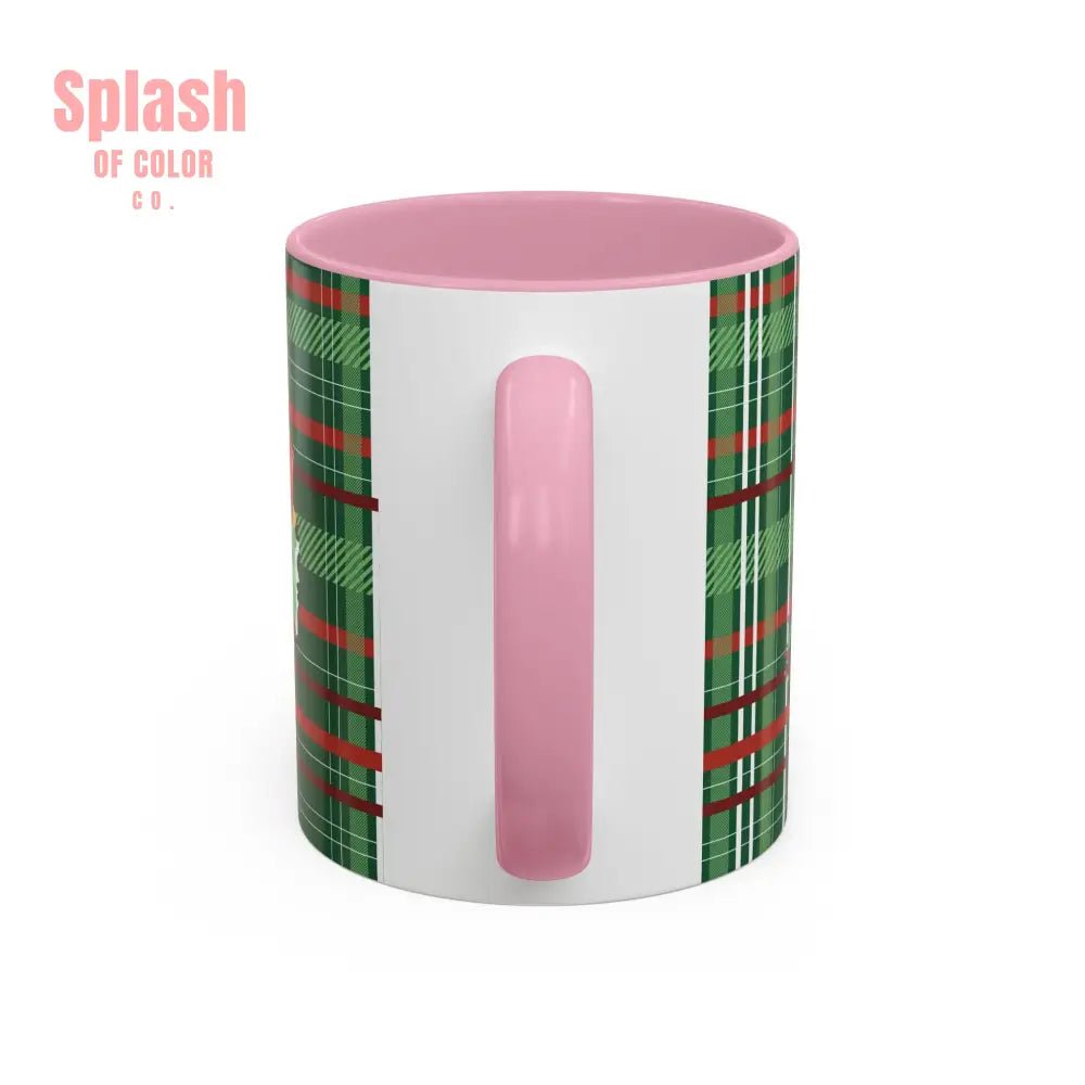 Mahjong Christmas Festive Mug Vintage Santa And Whimsical Mahj Tree - Splash of Color co.