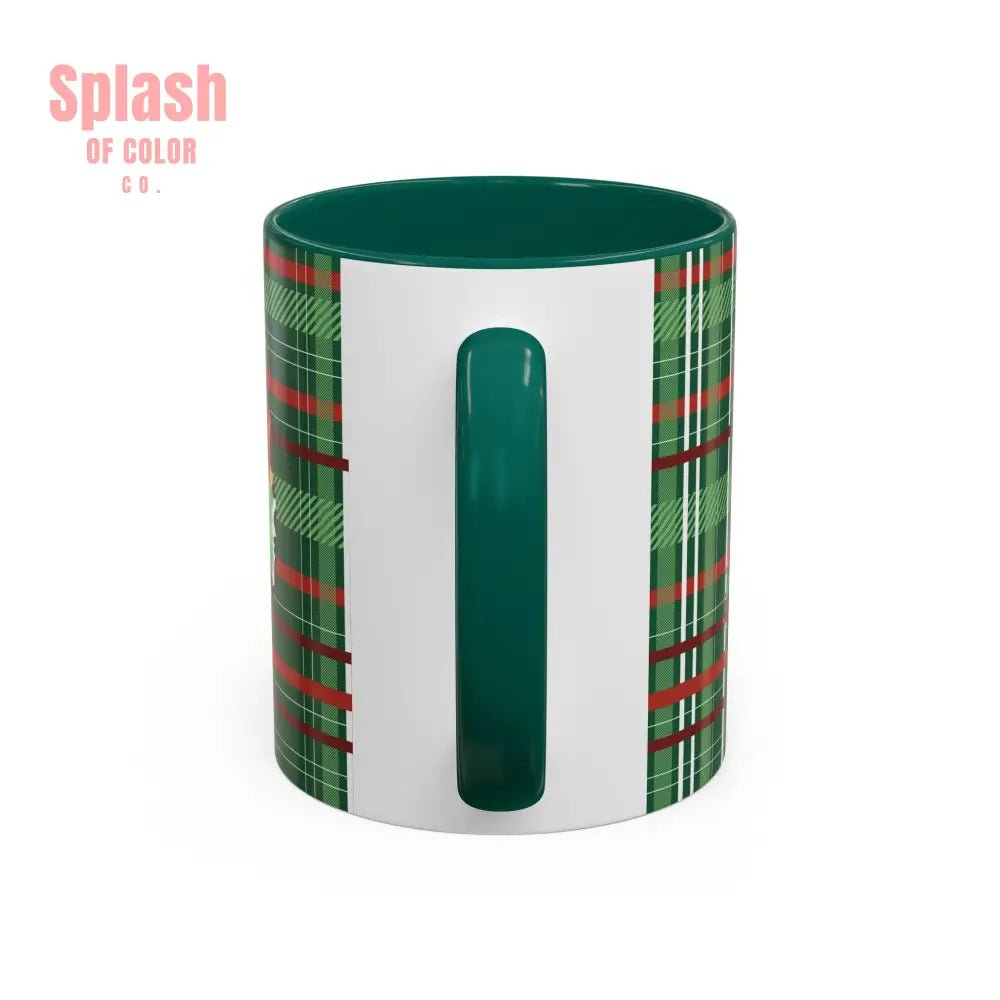 Mahjong Christmas Festive Mug Vintage Santa And Whimsical Mahj Tree - Splash of Color co.