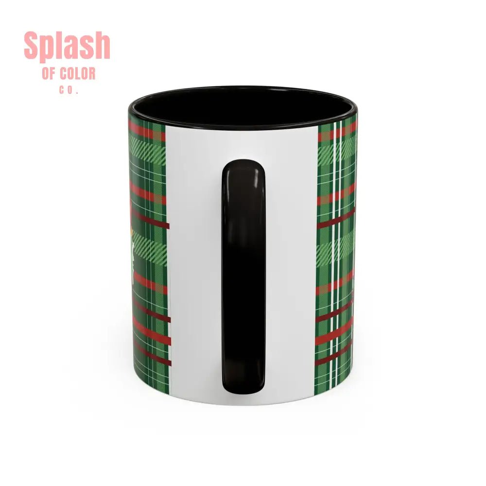 Mahjong Christmas Festive Mug Vintage Santa And Whimsical Mahj Tree - Splash of Color co.