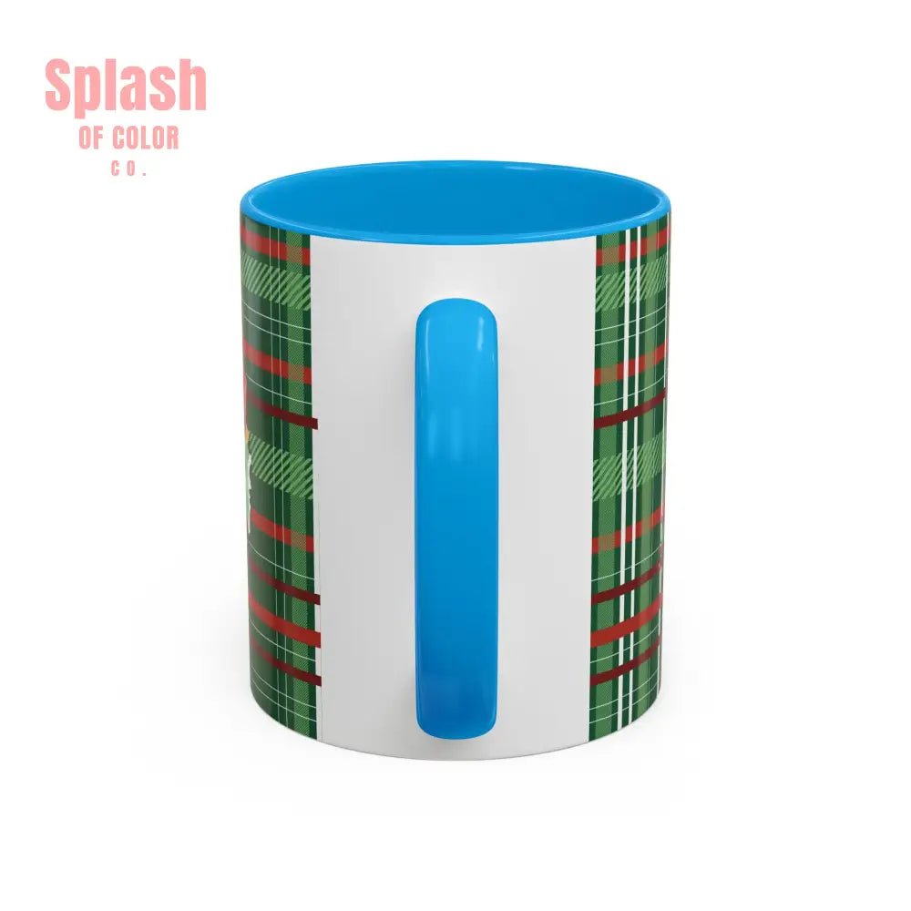 Mahjong Christmas Festive Mug Vintage Santa And Whimsical Mahj Tree - Splash of Color co.
