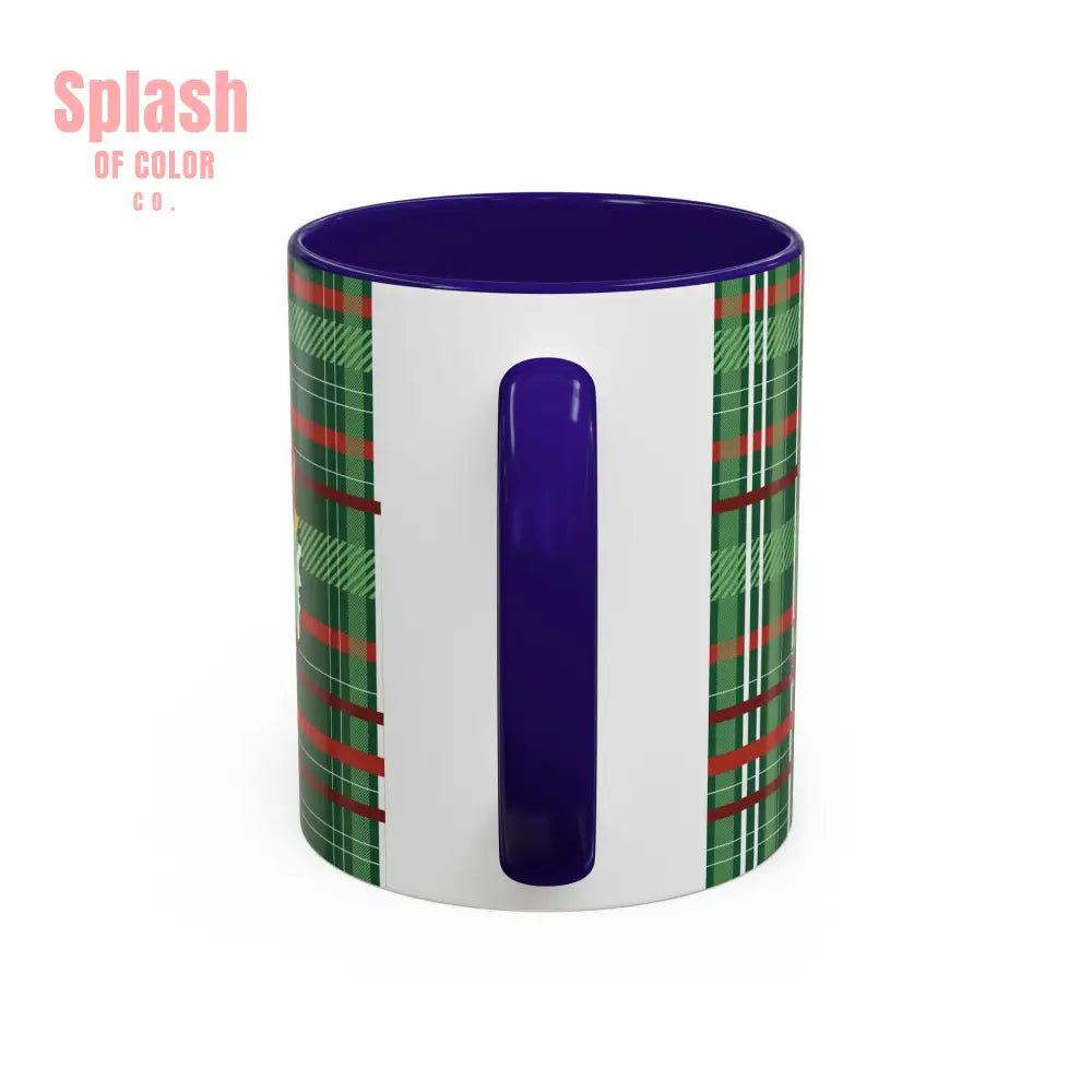 Mahjong Christmas Festive Mug Vintage Santa And Whimsical Mahj Tree - Splash of Color co.