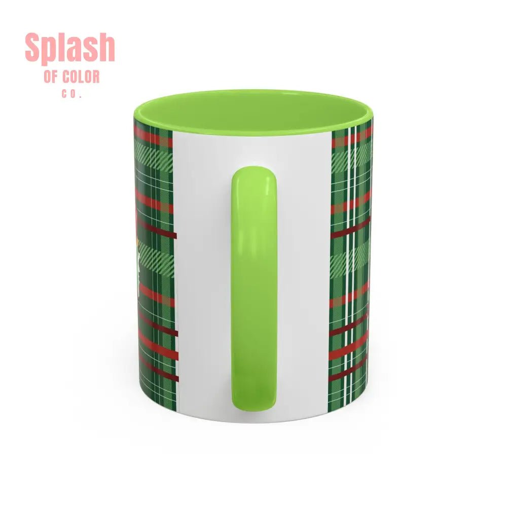 Mahjong Christmas Festive Mug Vintage Santa And Whimsical Mahj Tree - Splash of Color co.
