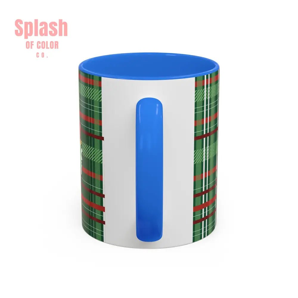 Mahjong Christmas Festive Mug Vintage Santa And Whimsical Mahj Tree - Splash of Color co.