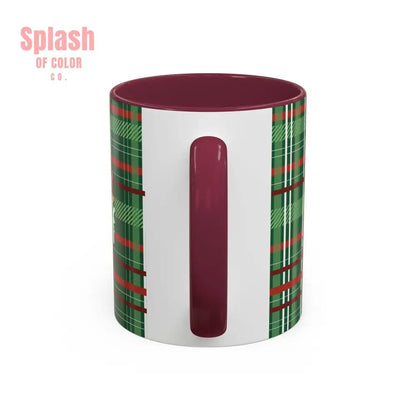 Mahjong Christmas Festive Mug Vintage Santa And Whimsical Mahj Tree - Splash of Color co.