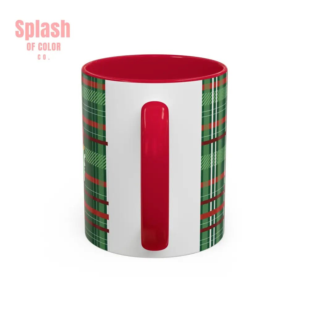 Mahjong Christmas Festive Mug Vintage Santa And Whimsical Mahj Tree - Splash of Color co.