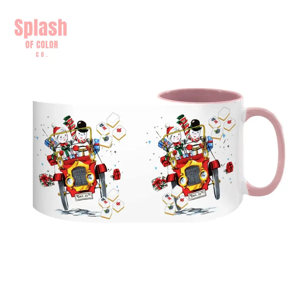 Mahjong Christmas Gift Funny Nostalgic Mahj Holiday Large Mug (15oz) - Drinkware