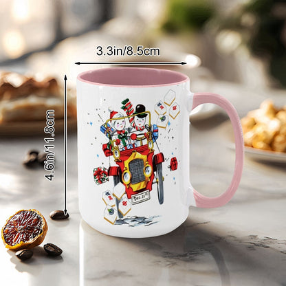 Mahjong Christmas Gift Funny Nostalgic Mahj Holiday Large Mug (15oz) - Drinkware