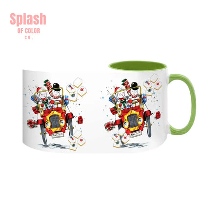 Mahjong Christmas Gift Funny Nostalgic Mahj Holiday Large Mug (15oz) - Drinkware