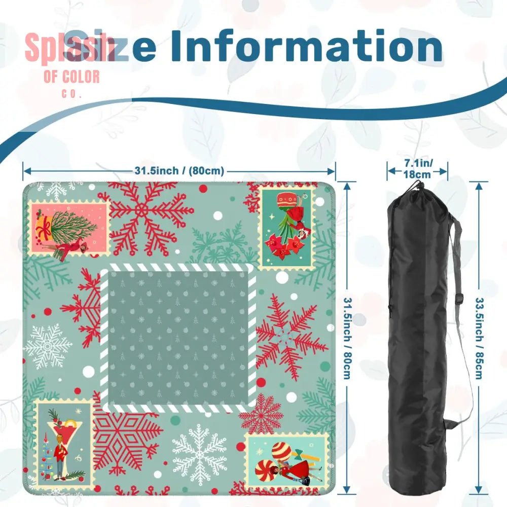 Mahjong Christmas Holiday Vintage Nostalgia Mahjong Mat - Splash of Color co.