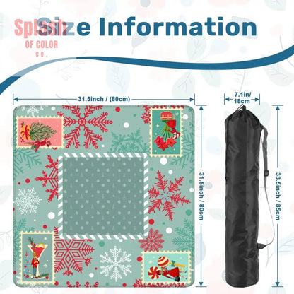 Mahjong Christmas Holiday Vintage Nostalgia Mahjong Mat - Splash of Color co.