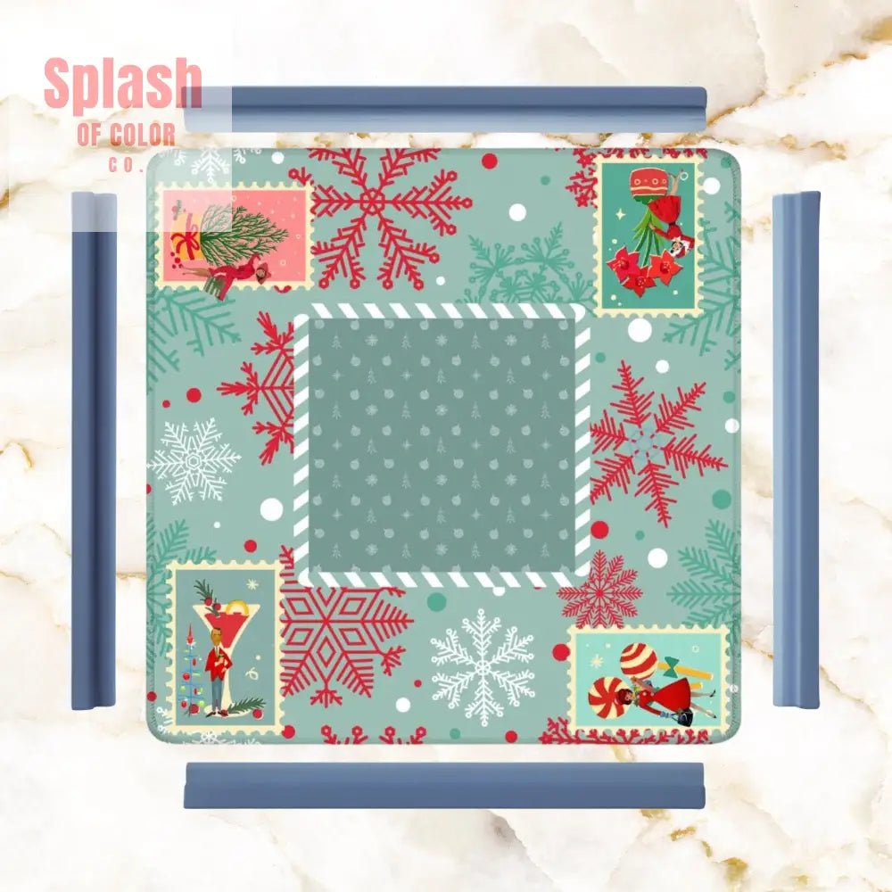 Mahjong Christmas Holiday Vintage Nostalgia Mahjong Mat - Splash of Color co.