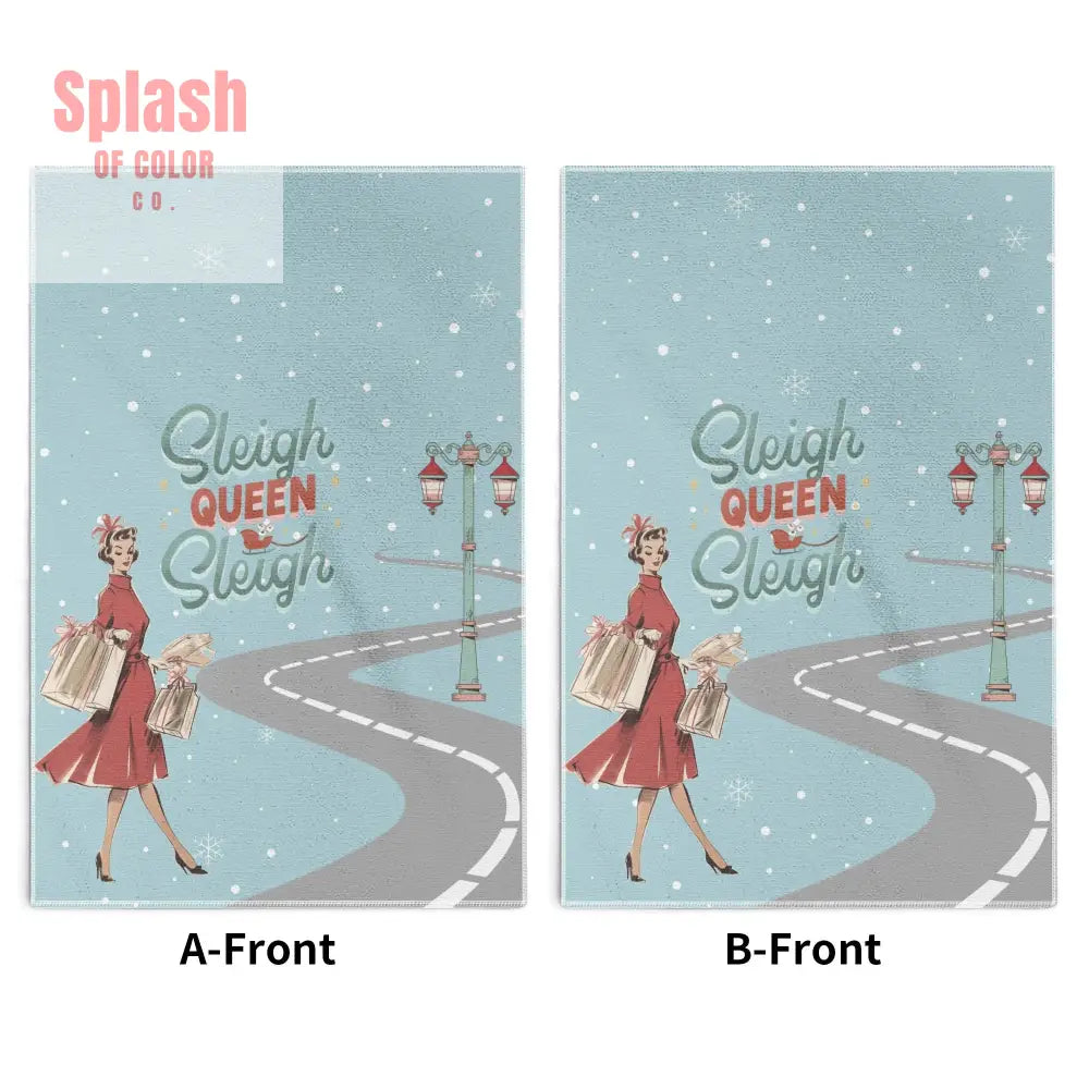 Mahjong Christmas Kitchen Bath Tea Towels Funny Sleigh Queen Vintage Nostalgia Mahj Gift