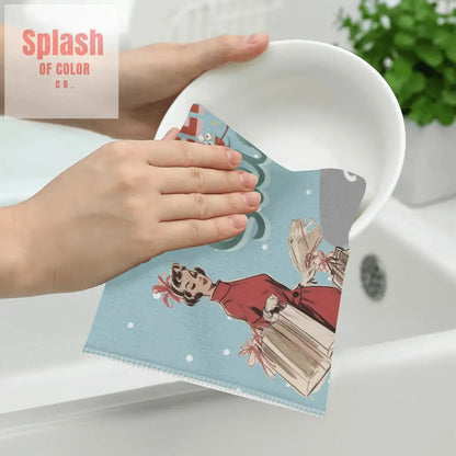 Mahjong Christmas Kitchen Bath Tea Towels Funny Sleigh Queen Vintage Nostalgia Mahj Gift