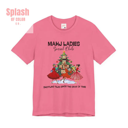 Mahjong Christmas Ladies Festive Funny Tee Holiday Shirt Mahjong Social Club Tee Gift for Gamers T Shirt