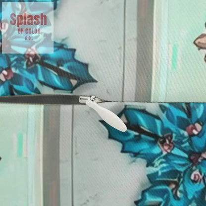 Mahjong Christmas Mahj Tile, Vintage Holiday North Pole Lumbar Pillow - Splash of Color co.