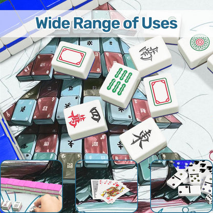 Mahjong Christmas Mat Quirky Tile Tree Holiday Mahj Party Mahjong Mat - 31.5’’x31.5’’ - Daily Accessories