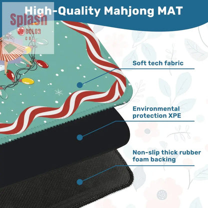 Mahjong Christmas Mat Whimsical Heritage Collection Vintage Mahj Ladies Daily Accessories