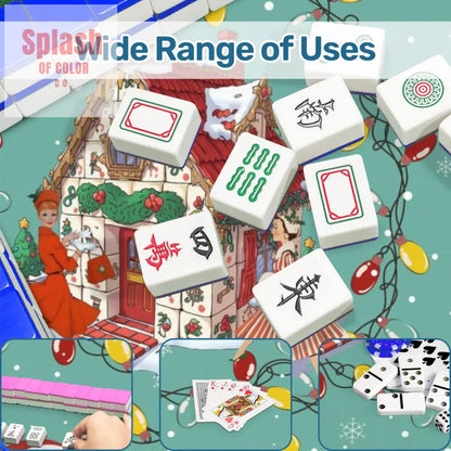 Mahjong Christmas Mat Whimsical Heritage Collection Vintage Mahj Ladies Daily Accessories