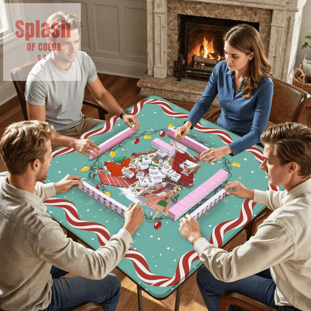 Mahjong Christmas Mat Whimsical Heritage Collection Vintage Mahj Ladies Daily Accessories
