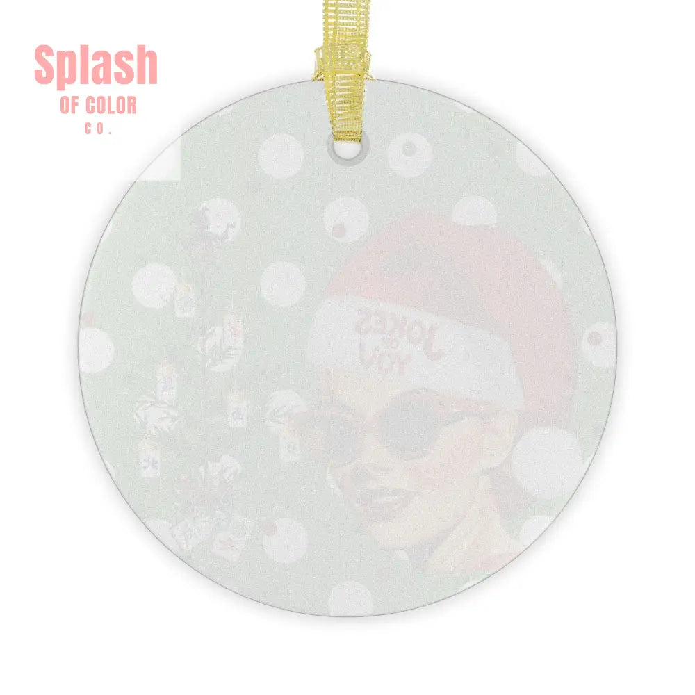 Mahjong Christmas Ornament Mahjong Enthusiast Mahj Teacher Gift Funny Mahjongg Joker Christmas Glass Ornament - 1 pc