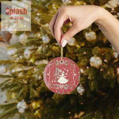 Mahjong Christmas Ornament, Festive Nostalgic Red Mahj Gift - Splash of Color co.